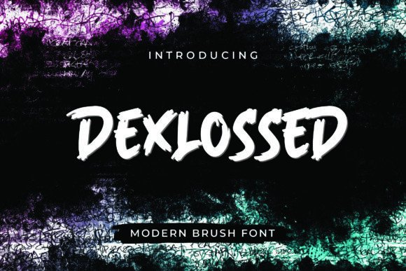 Dexlossed: A Bold Brush Display Font for Editorial Impact
