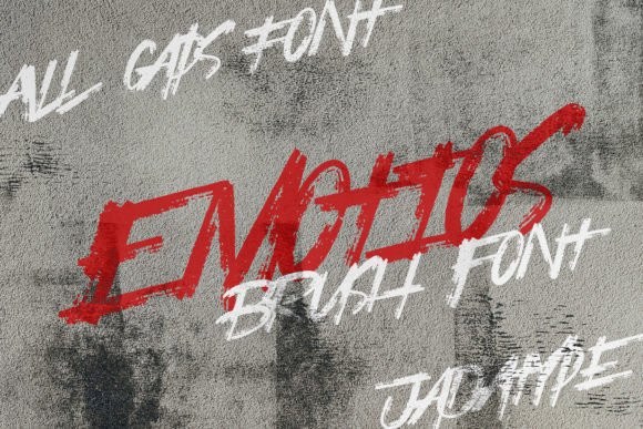 Emotios: A Bold Brush Display Font for Marketers and Creators