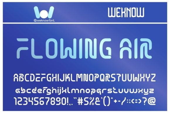 Flowing Air: A Techno Display Font for Editorial Design