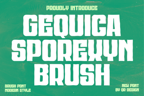 Gequica Sporexyn Brush: A Bold Display Font for Editorial Design