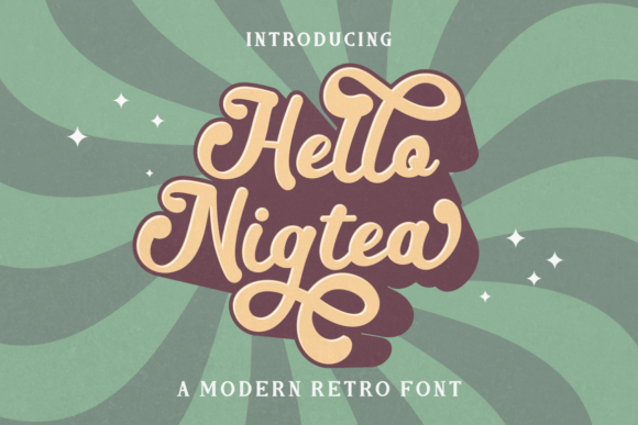 Hello Nigtea: A Modern Retro Font for Small Business Branding