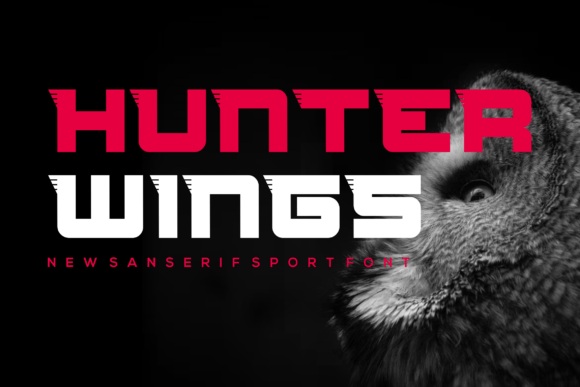 Hunterwings: A Bold Display Font for Handmade Product Branding