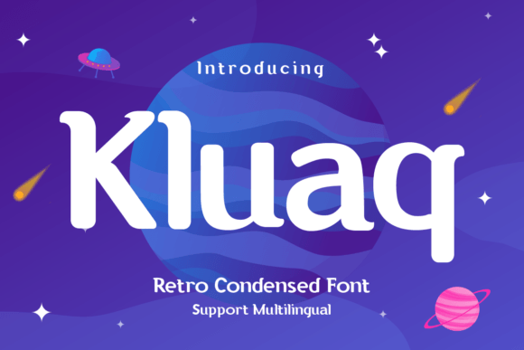 Kluaq: A Retro-Modern Display Font for Digital Designers