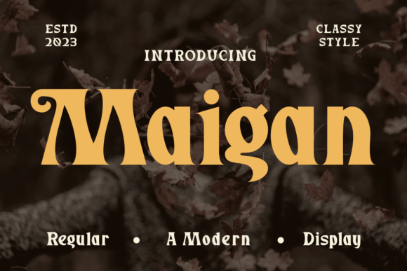 Maigan: A Display Font That Brings Warmth to Editorial Design