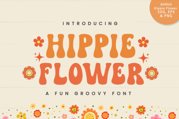 Using Hippie Flower Display Font for Web Design Projects